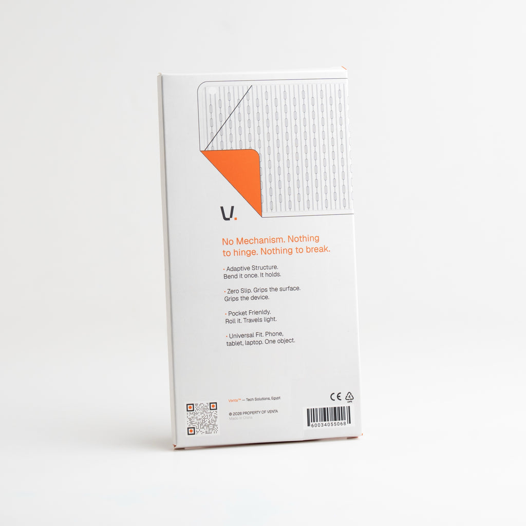 Venta Portable Silicone Holder box, back, with the four features