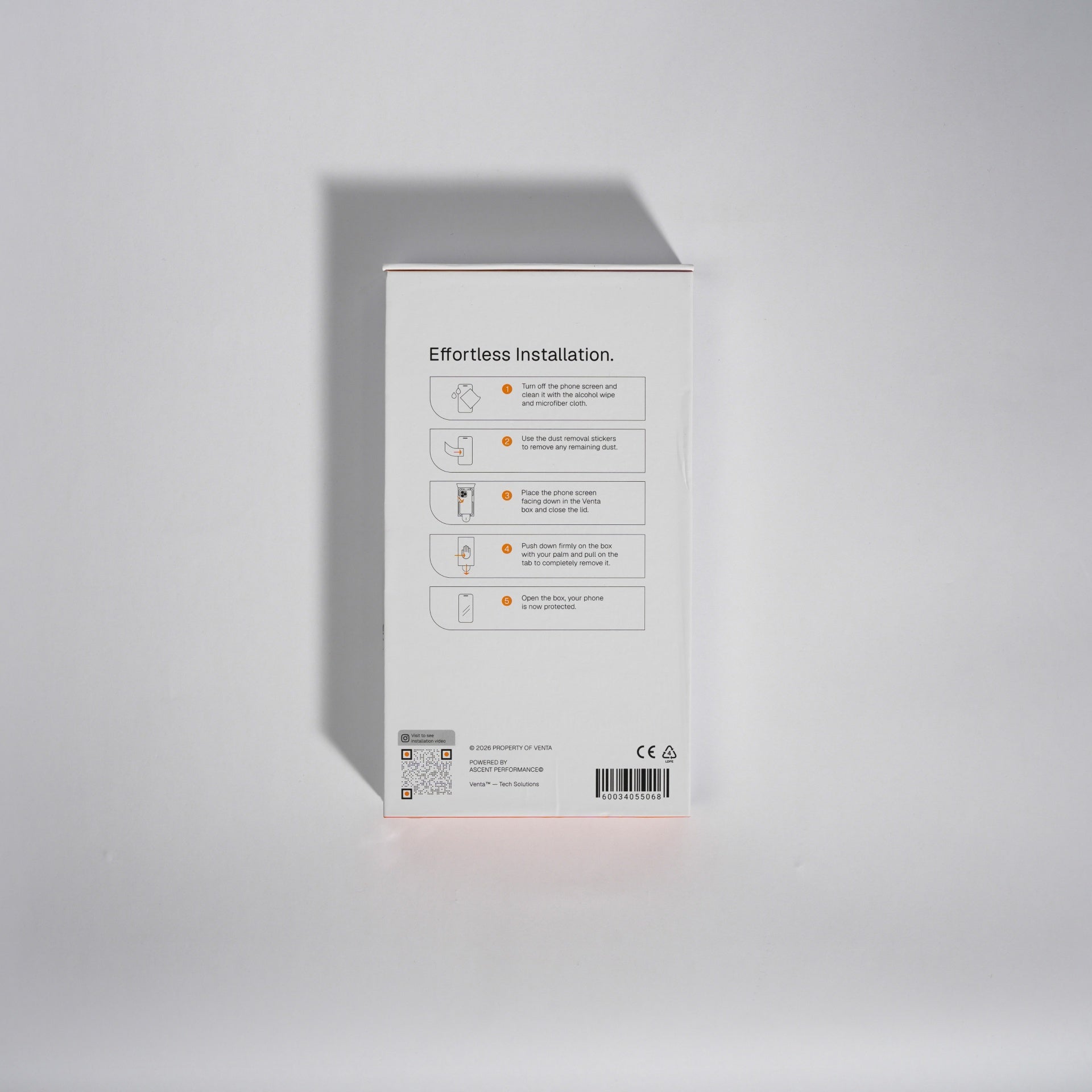 VENTA box back instructions